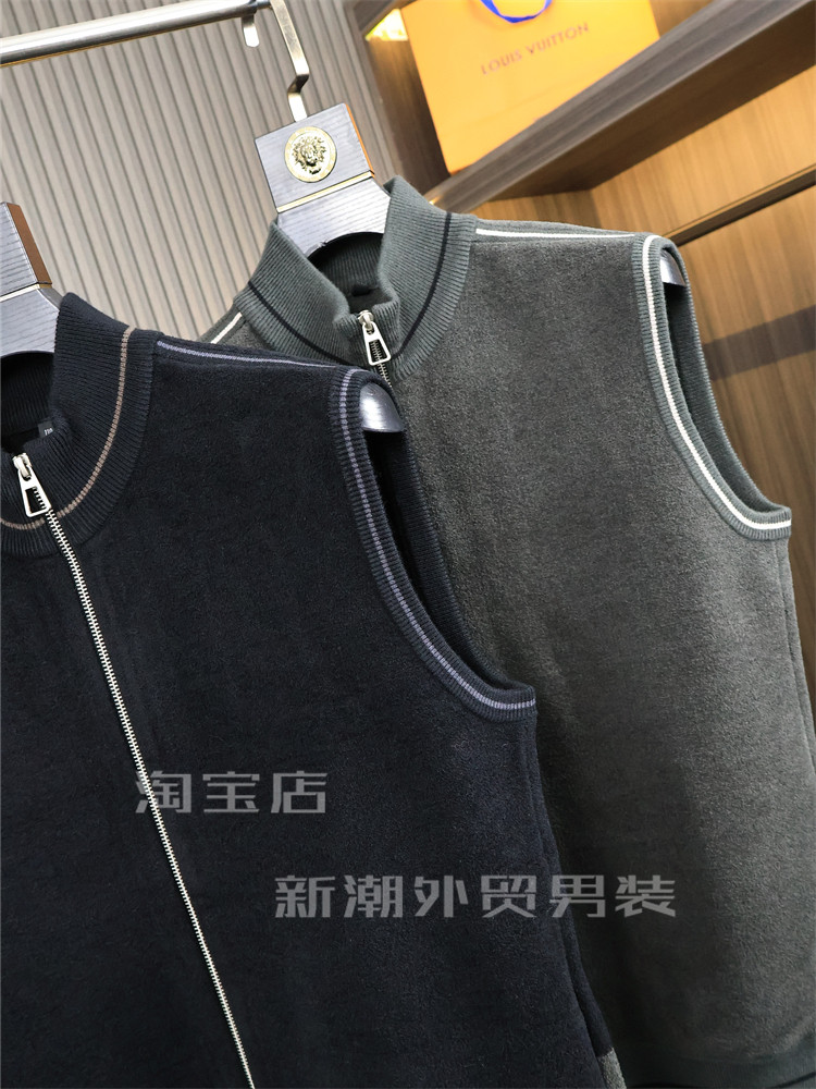 超高克重！高密针织雪尼尔！秋冬男士纯色立领坎肩外搭针织马甲潮,淘宝优惠券,粉丝福利购,淘宝优惠卷