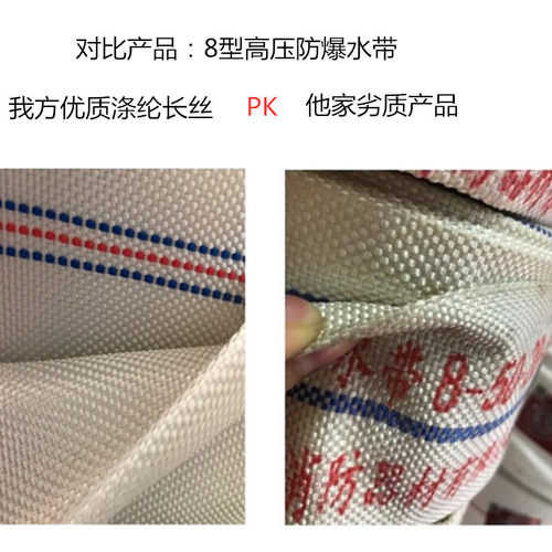 消防农用水带高压灌溉水泵软管有衬里帆布水管浇地排泥浆1到12寸 - 图1