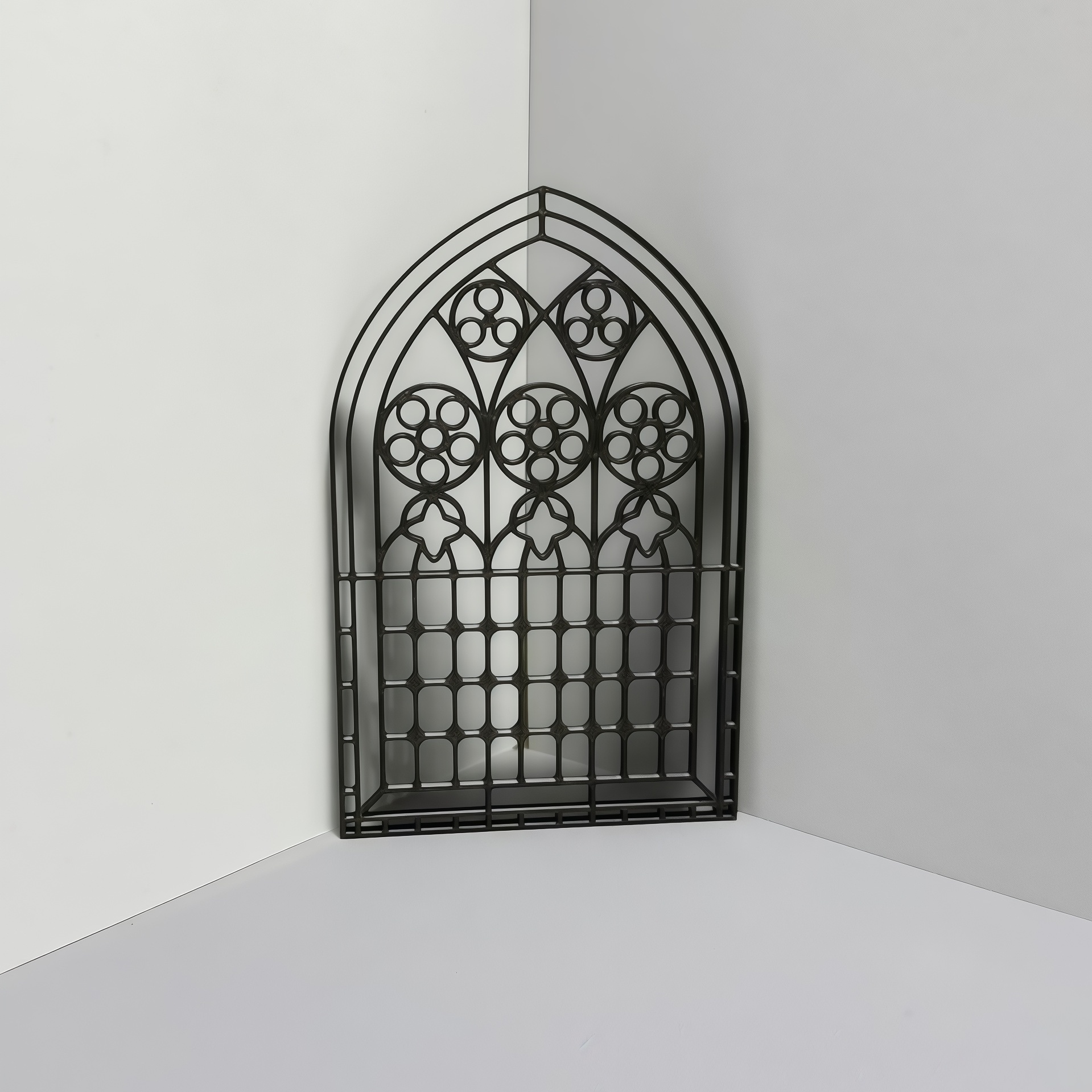 娃娃屋欧式窗户背景痛板装饰微型景观布景哥特光影滴胶窗户模型 - 图3