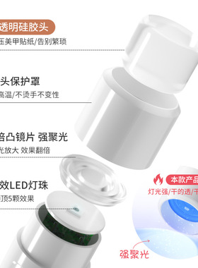 跨境手持美甲一字灯支架360度旋转多功能支架贴穿戴甲片现货代发