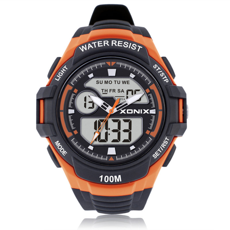 xonix精准夜光电子表男学生闹铃 xonix精准国产腕表