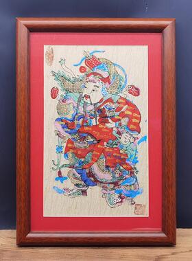 重庆非遗梁平年画将帅门神国风画