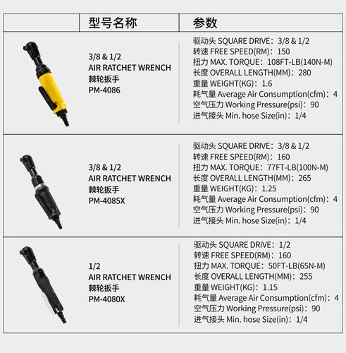 日本VIFU工业级气动棘轮扳手扭力扳手小风炮气动工具汽车修理扳手 - 图0