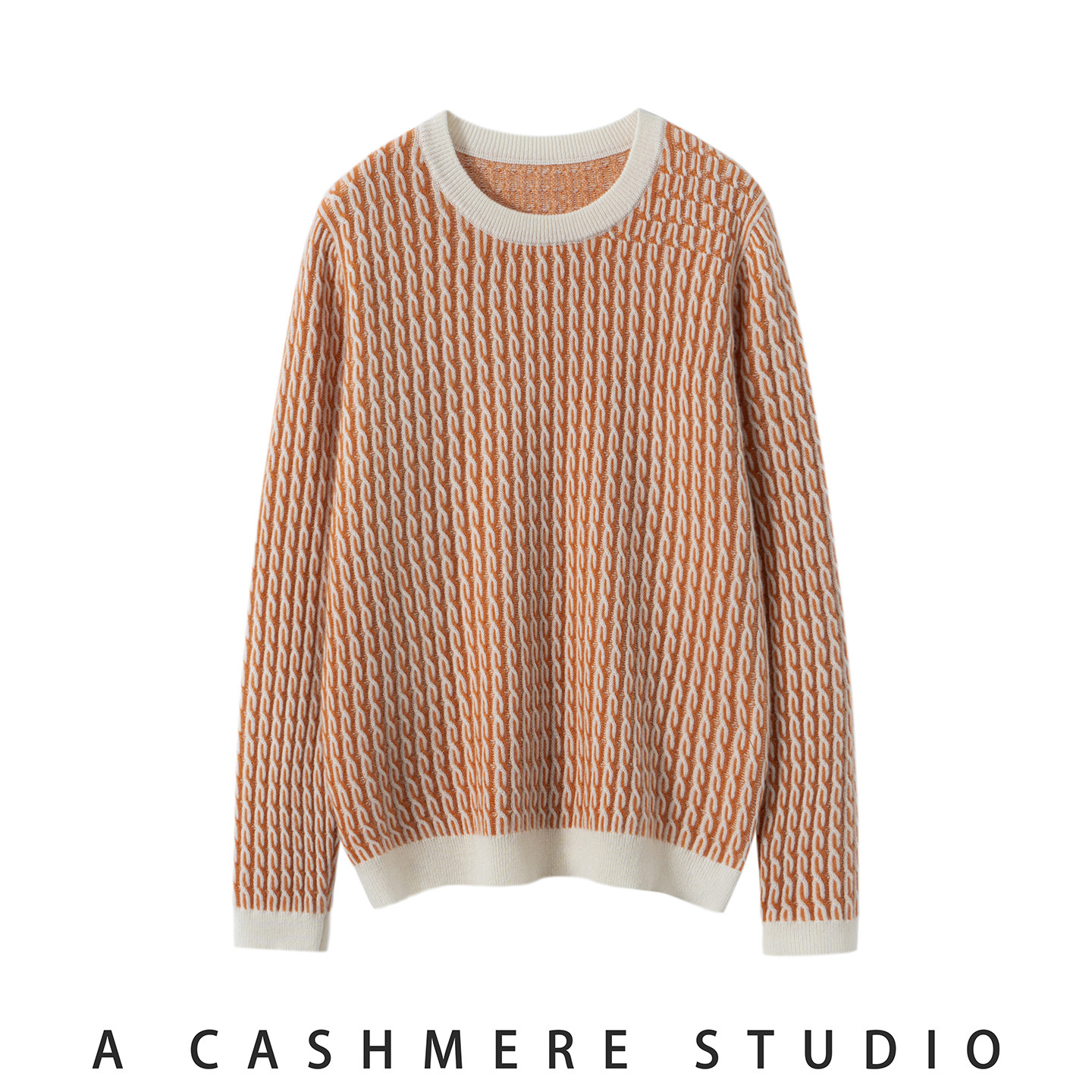 恒源祥新款100%纯山羊绒衫女圆领拼色扭花宽松毛衣麻花针织打底衫,淘宝优惠券,粉丝福利购,淘宝优惠卷