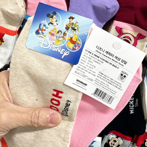 韩国代购迪士尼袜子女东大门春秋可爱卡通动漫米妮黛丝中筒袜新款 - 图2