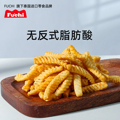 泰国进口fuchi富吃虾条8袋装非油炸膨化食品原味虾片零食小吃 - 图2