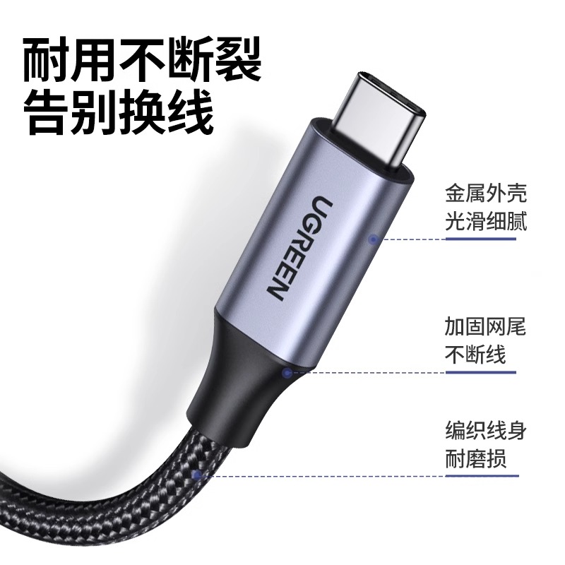 绿联typec延长线公对母口usbc3.1gen2数据线10gbs扩展坞c口转接-图2