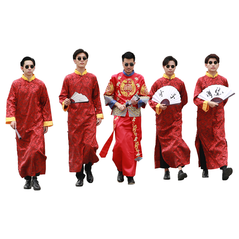 伴郎服兄弟装中式搞笑中国风婚礼团 墨迹服饰其他民族服装