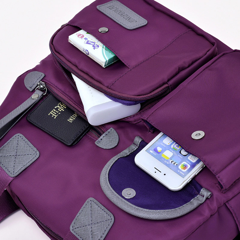 帆布包女士单肩尼龙牛津布斜挎包 艾果果箱包女士包袋