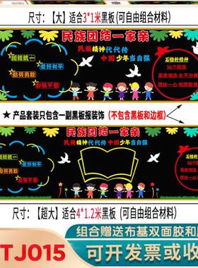 贴面无纺布环创材料民族团结一家亲黑板报铸牢共同体墙环创石榴