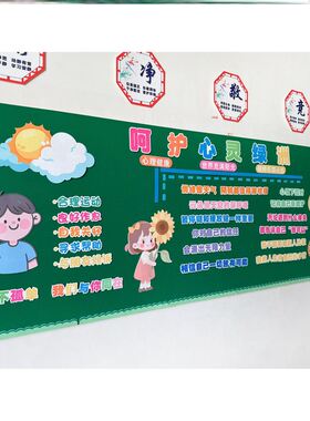 墙贴画心向校园材料布置幼儿园立体情绪向阳而生逐光前行黑板报