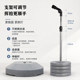 Single badminton training device with string rebound