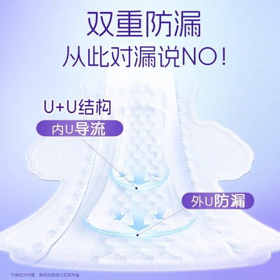 洁婷消毒级未检出真菌小旋风秒吸防漏日夜用卫生巾护垫正品Y1