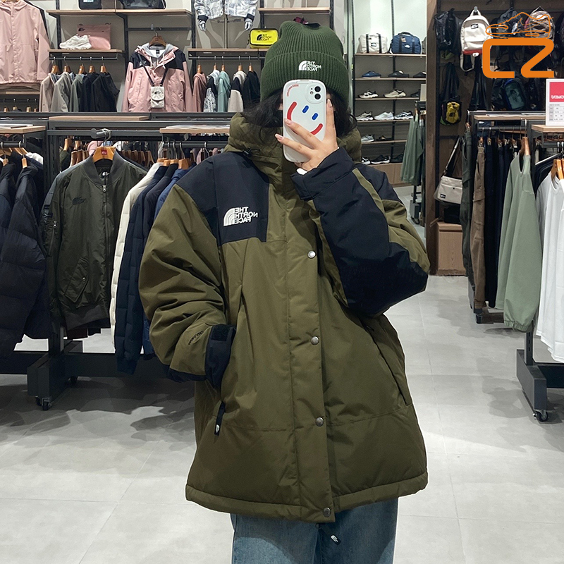 北面TheNorthFace 22新款工装风dryvent防风水面料连帽鹅绒羽绒服 - 图1