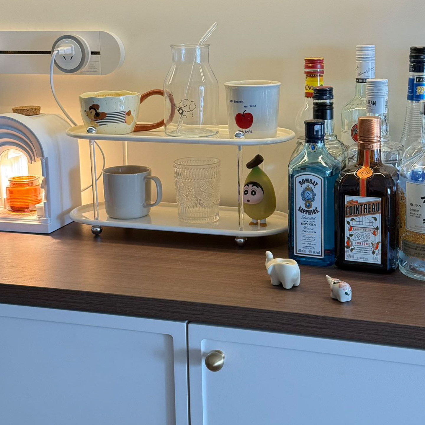 复古法式家用杯子收纳置物架高级感玄关餐边柜桌面上化妆品展示架,淘宝优惠券,粉丝福利购,淘宝优惠卷