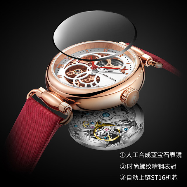 Seagull Watch Woman Mechanical Watch Time Valkyrie Hollow the fashion temperament female watch 6002