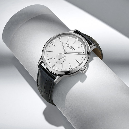 海鸥表男款小三针机械表商务防水皮带男表国民系列手表海帆6075 - 图1