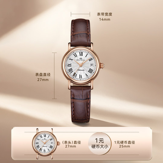 海鸥手表复古小玲珑腕表女款机械表女士女表1046L送女友新年礼物