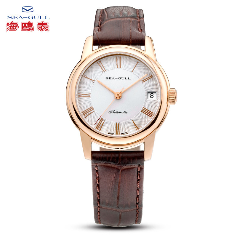 海鸥男女情侣防水皮带商务自动对表 海鸥表国产腕表