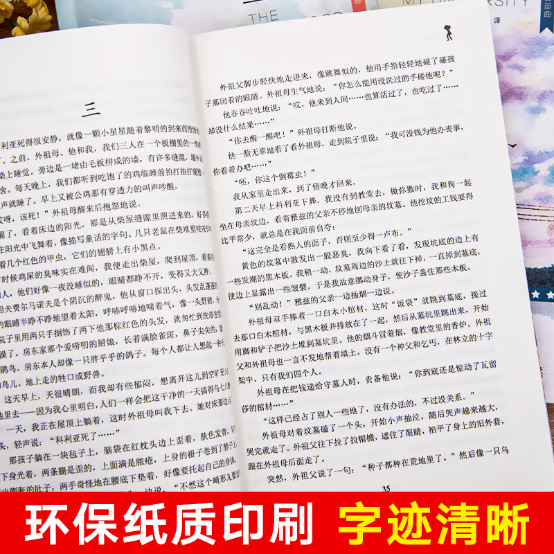 全3册高尔基三部曲正版原著童年我的大学在人间六年级课外书初中生阅读世界文学名著课外阅读阅读青少年小说书籍畅销书排行榜 - 图2