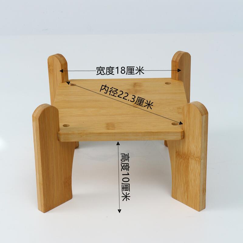 Wine soaking bottle base bamboo and wood square base glass bottle ceramic wine jar crafts ornaments vase base fish tank base