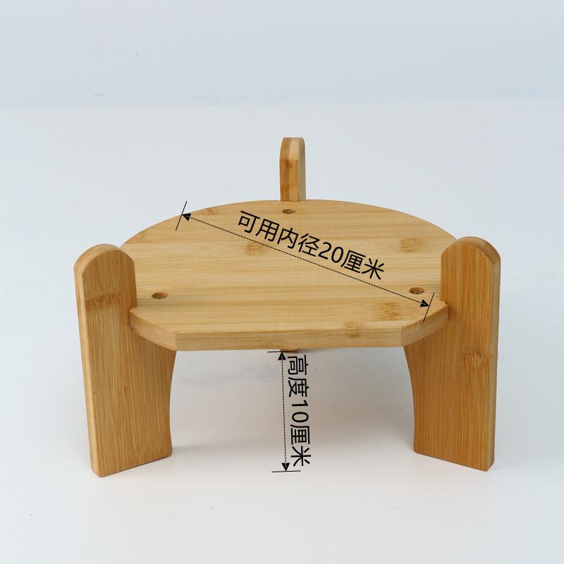 Wine soaking bottle base bamboo and wood square base glass bottle ceramic wine jar crafts ornaments vase base fish tank base