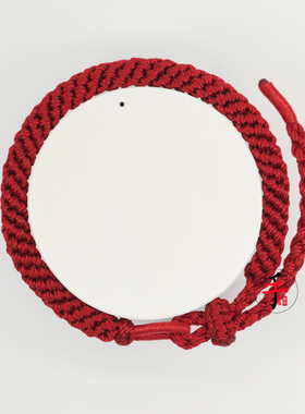 情侣编织玉米结本命年红色手链