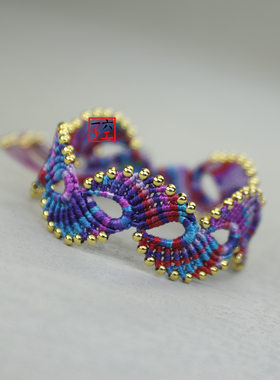 九紫离火孔雀开屏手绳手工编织