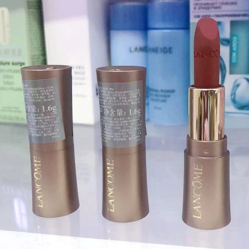 兰蔻小蛮腰菁纯柔雾哑光唇膏1.6g小样朱砂橘196口红新242#274#295 - 图0