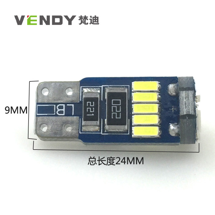 汽车改装LED超亮T10示宽灯阅读灯牌照灯 侧转向灯高位刹车灯泡W5W