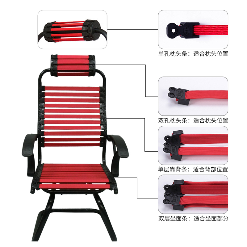 通用加厚单层双层健康椅松紧带橡皮筋弹力条织带乐吧椅子配件包邮-图2
