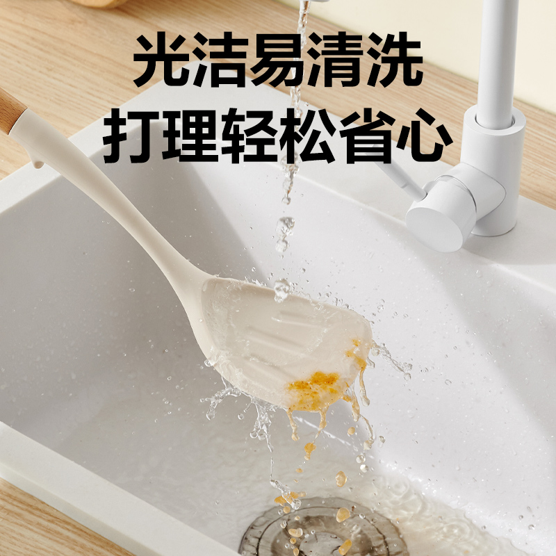 苏泊尔硅胶铲锅铲家用耐高温炒菜铲子不粘锅专用铲食品级汤勺漏勺 - 图0