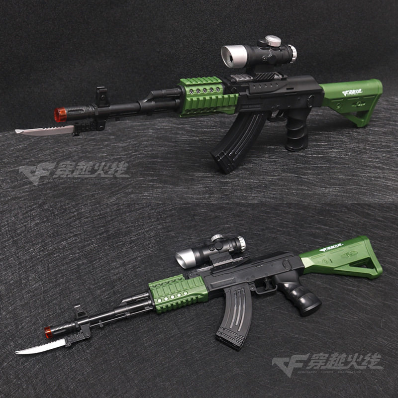 穿越火线模型m416玩具枪儿童电动声光枪 穿越火线步枪模型八音枪玩具地摊