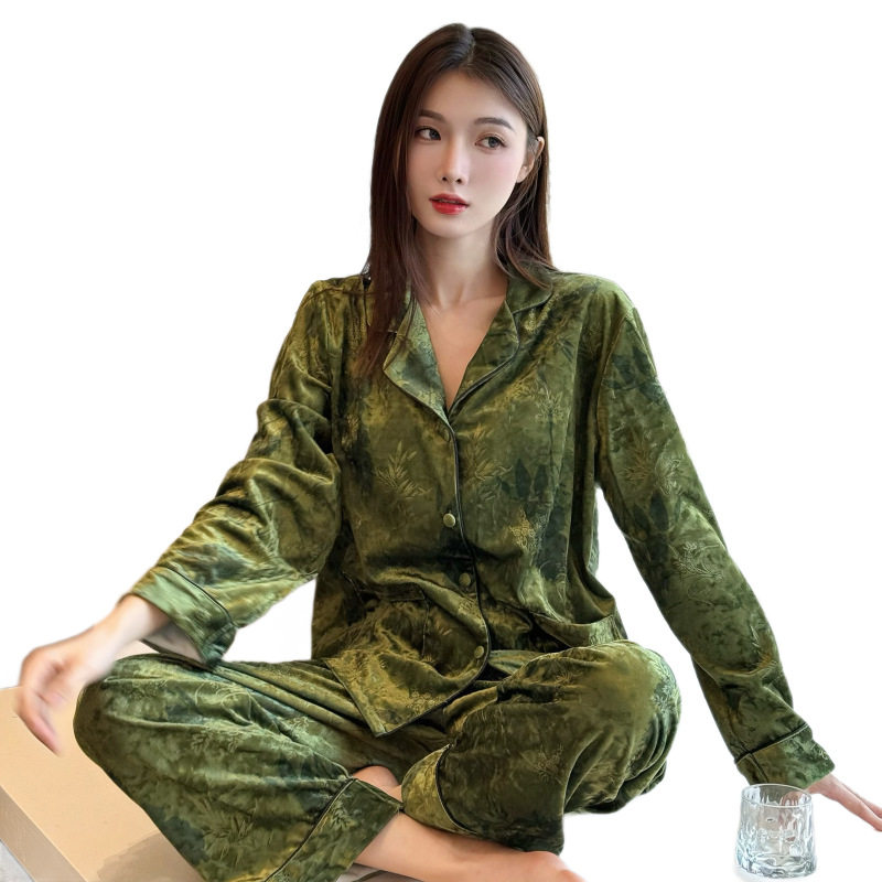 秋季轻奢睡衣女士套装金钻绒长袖长裤家居服简休闲套装可外穿丝绒,淘宝优惠券,粉丝福利购,淘宝优惠卷