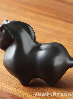 汝窑陶瓷摆件家居客厅书房办公室桌面装饰精品茶具茶玩复古茶宠