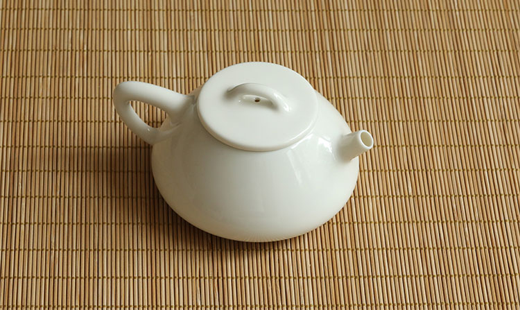 台湾三希陶瓷 白釉仿古壶 茶壶 石瓢壶 陶瓷茶具 150ml A124