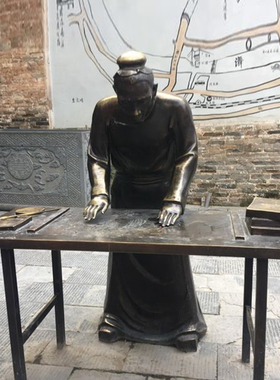 摆件渤言雕塑玻璃钢仿铜观赏复古