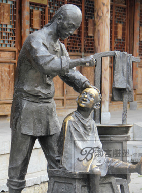 摆件渤言雕塑玻璃钢仿铜观赏复古