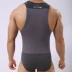 Quần lụa nam co giãn cao một mảnh corset bó sát đồ lót gợi cảm quần lót một mảnh lưới áo vest một mảnh mượt - Một mảnh