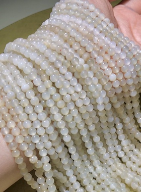 天然和田玉蜂蜜水佛珠野牛沟佛串冰油细腻多圈手链项链锁骨链串珠