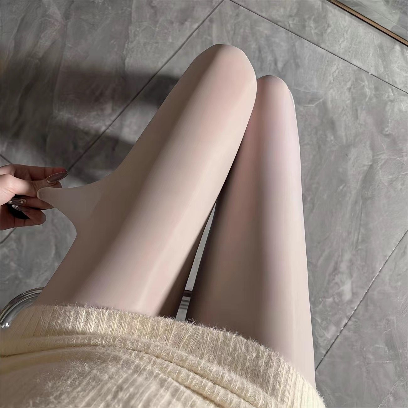 极光0D超薄油亮丝袜性感黑丝连裤袜光腿神器纯白色免脱透肤攻速袜,淘宝优惠券,粉丝福利购,淘宝优惠卷