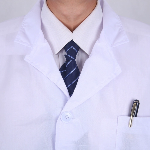 Магазин возвращается к тысячам шести размеров тонкие сезоны, Four Seasons White Coat Студент Экспериментальный сервисная фабрика действительно хорошая ткань