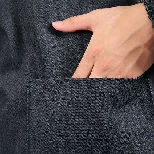 Износостойкий джинсовый лонгслив, фартук для работы, юбка, увеличенная толщина, с печатью вашего логотипа