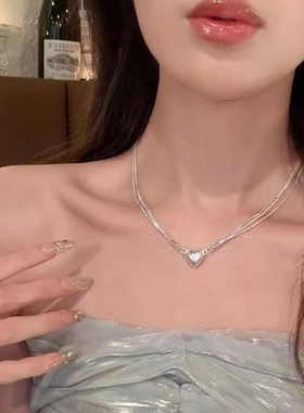 纯银爱心520表白礼物夏季爆款