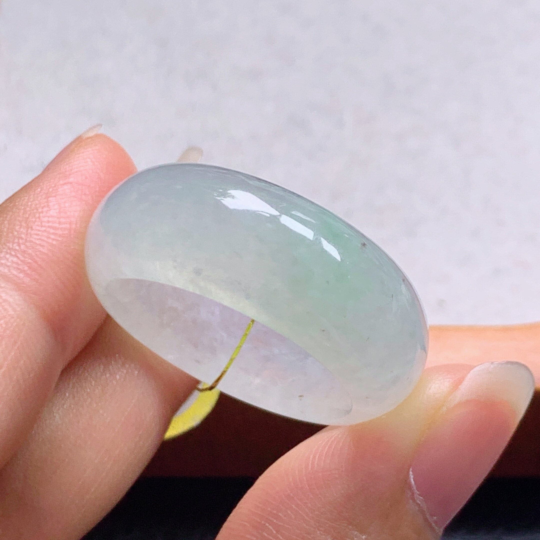 No. 23-24 Burmese natural A-grade jadeite T1139 inner diameter 20.5mm ice floating flower tire ring finger