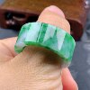 No. 28-29 Burmese natural A-grade jade T1114 inner diameter 22.4mm Piaoyang green spicy green ring finger