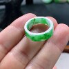 No. 11 Myanmar natural A-grade jadeite T1271 inner diameter 16.4-5.6-2.3mm green square ring