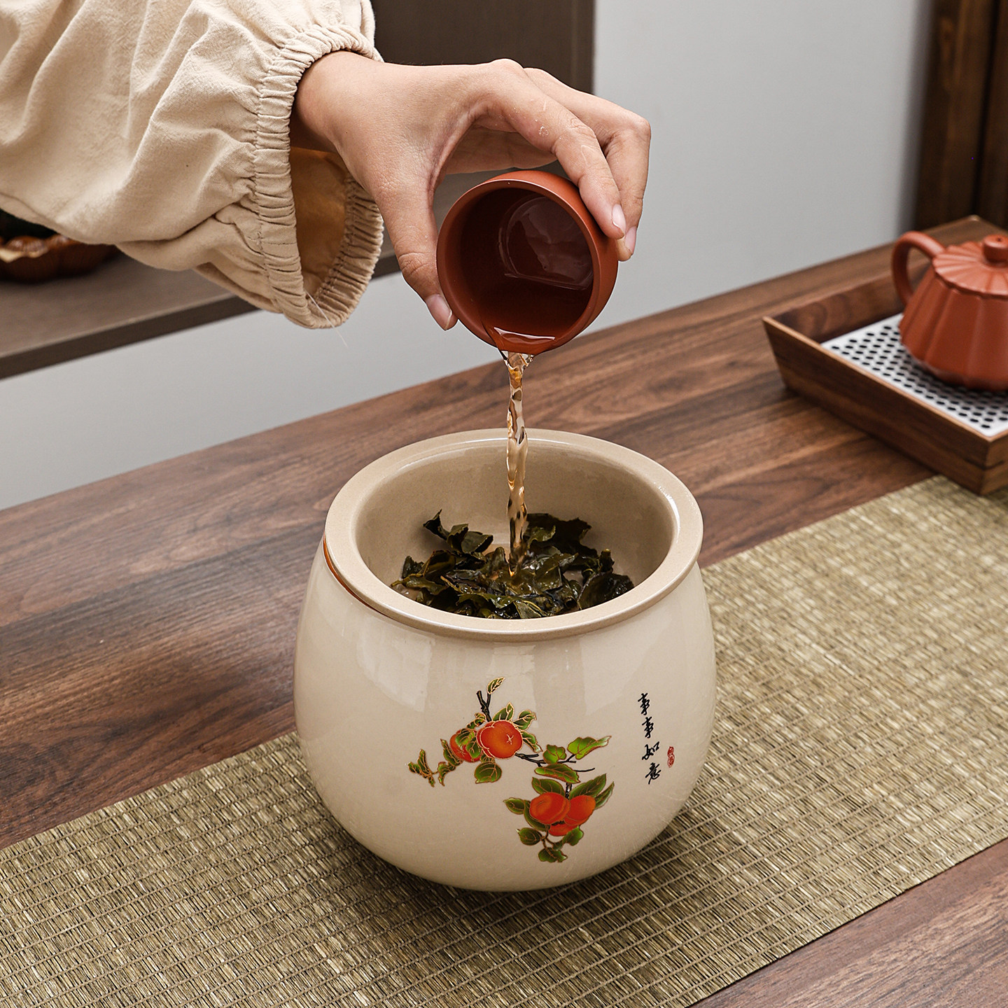 茶洗家用陶瓷茶渣缸大小号水盂建水废水桶功夫茶道配件茶水缸杯洗,淘宝优惠券,粉丝福利购,淘宝优惠卷