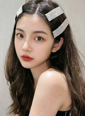 明星同款舞台发饰水钻发卡女边夹