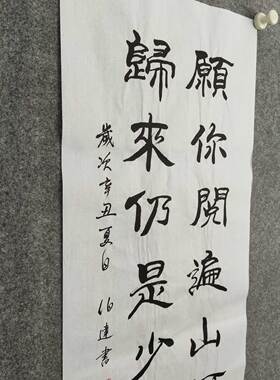纯手写书法国风励志字画